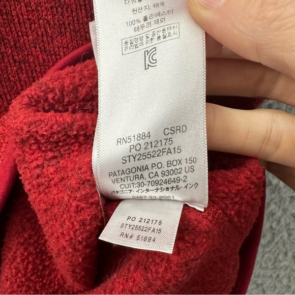 Patagonia Better Sweater 1/4 Zip Long Sleeve Pullover Red 25522 Men's Medium - Picture 7 of 9